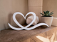 Stylish modern heart ornament crafted from sustainable PLA. Perfect for adding a touch of warmth and elegance to any room.