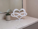 Custom colour infinity heart — personalised 3D‑printed heart‑infinity ornament available in multiple colours.