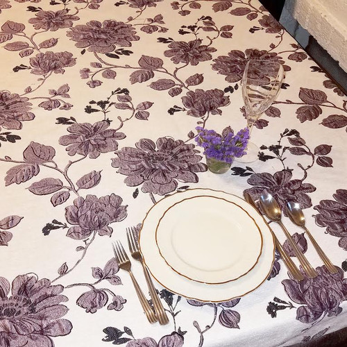 Blooms Tablecloth-Purple