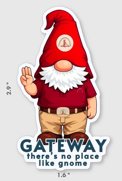 Sticker - No Place Like Gnome Sticker  - Gateway Region