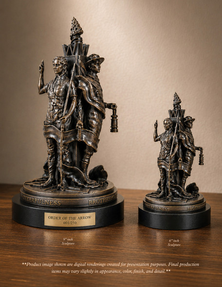 Endowment - Statue 6in - Legacy of Brotherhood, Cheerfulness, and Service