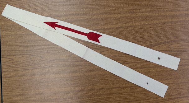 Ceremonial Historic Sashes - 2 Sash Set (Black & White Sashes)