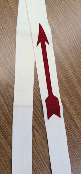 Ceremonial Historic Sashes - 2 Sash Set (Black & White Sashes)