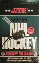 1992-93 Score Canadian Edition Hockey