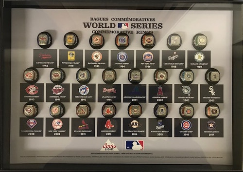 2018 Coors Light MLB Commemorative Ring Set and Display Case
