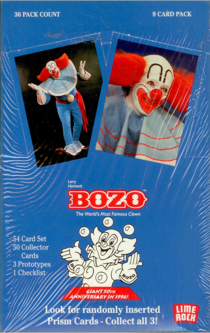1994 Limerock Bozo The World's Most Famous Clown Trading Card Box