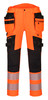 Portwest DX442 - DX4 Hi-Vis Detachable Holster Pocket Trousers With Full Stretch