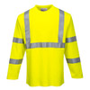 Portwest FR96 - Flame Resistant  Hi-Vis Long Sleeve T-Shirt