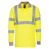 Portwest FR77 - Flame Resistant Anti-Static Hi-Vis Long Sleeve Polo Shirt