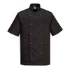 Portwest C733 - Cumbria Chefs Jacket BLACK XL **CLEARANCE**