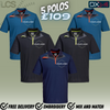 5x DX4  Polo Shirts With Embroidered Logo