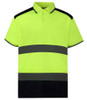 Hi-vis two-tone polo shirt YELLOW SMALL **CLEARANCE**