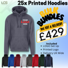 25x Hoodie Bundle with Printed