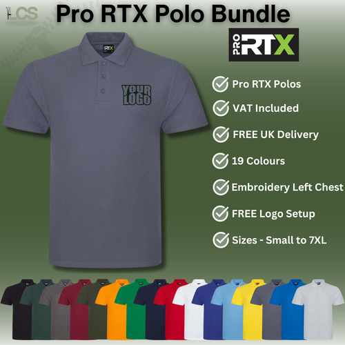 Pro RTX Polo Shirt Bundle With Embroidery