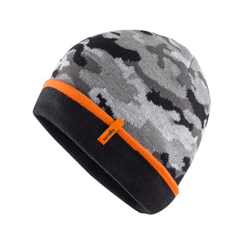 Scruffs Trade Camo Beanie Grey