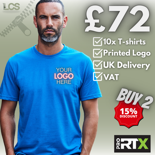 10x T-Shirt With Printed Logo