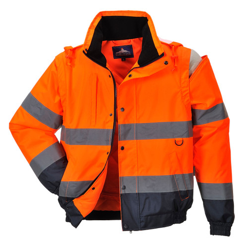 Portwest C468 - Hi-Vis 2-in-1 Contrast Bomber Jacket