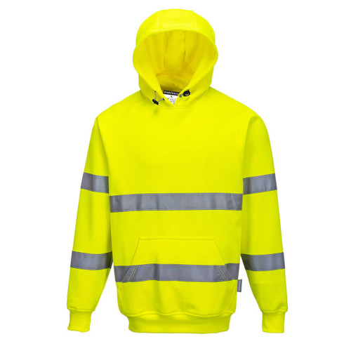 Hi-Vis Hooded Sweatshirt Yellow XXL **CLEARANCE**