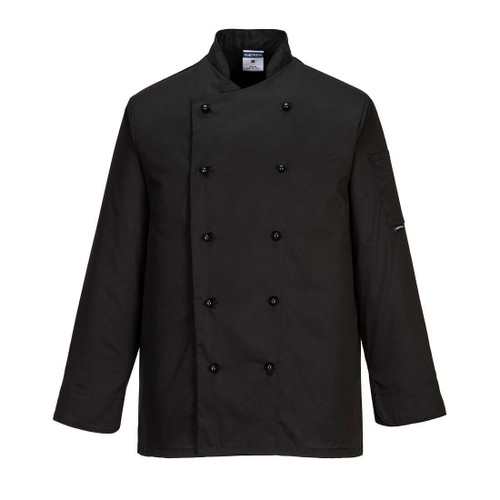 Portwest C834 - Chef Jacket Black XL **CLEARANCE**