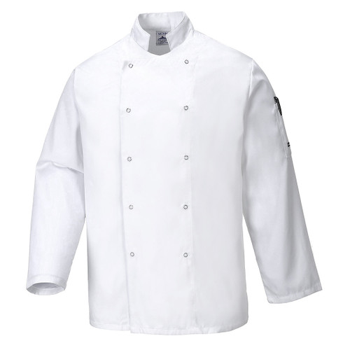 Portwest C833 - Suffolk Chefs Jacket WHITE XL **CLEARANCE**