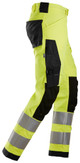 Snickers High-Vis, Class 2 Stretch Trousers Yellow Size 30R (44) **CLEARANCE**