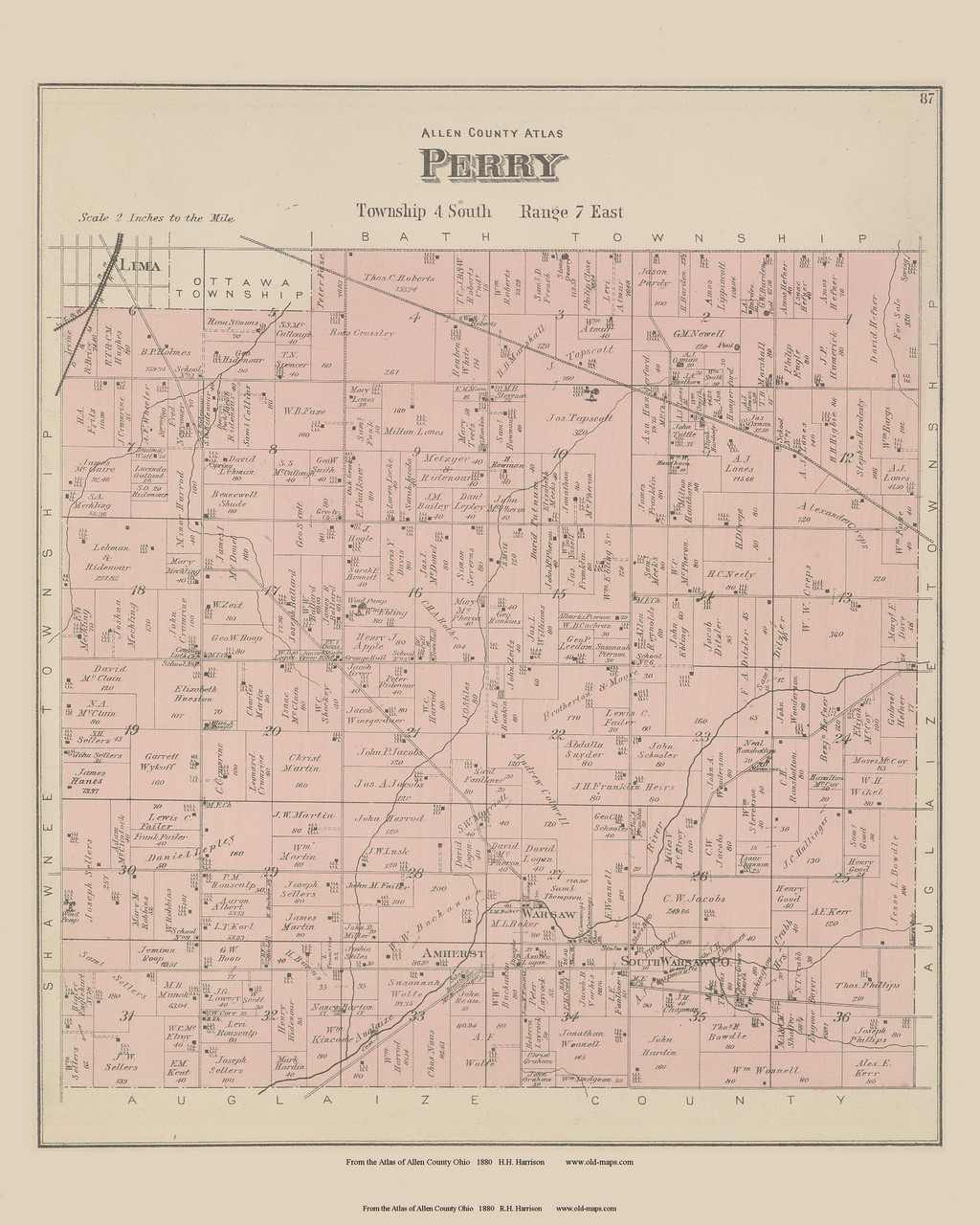 Perry Ohio Perry County Ohio Atlas Maps 275px ...