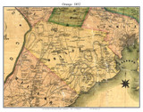 Orange, Connecticut 1852 - Old Map Custom Print - New Haven Co.