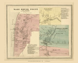 Warehouse Point - East Windsor, Connecticut 1869 Hartford Co. - Old Map Reprint