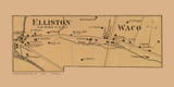Elliston and Waco Villages, Elliston, Kentucky 1876 Old Town Map Custom Print - Madison Co.