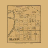 Delafield Village, Bowling Green, Kentucky 1877 Old Town Map Custom Print - Warren Co.