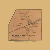Oakland Village, Bristow, Kentucky 1877 Old Town Map Custom Print - Warren Co.