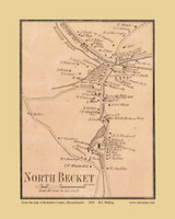 North Becket - Becket Massachusetts 1858 Old Town Map Custom Print - Berkshire Co.