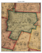 Cheshire Massachusetts 1858 Old Town Map Custom Print - Berkshire Co. Cheshire Massachusetts 1858 Old Town Map Custom Print - Berkshire Co.