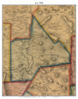 Lee Massachusetts 1858 Old Town Map Custom Print - Berkshire Co.
