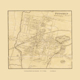 Pittsfield Village - Pittsfield Massachusetts 1858 Old Town Map Custom Print - Berkshire Co. Pittsfield Village - Pittsfield Massachusetts 1858 Old Town Map Custom Print - Berkshire Co.