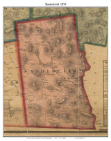 Sandisfield Massachusetts 1858 Old Town Map Custom Print - Berkshire Co.