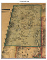 Williamstown, Massachusetts 1858 Old Town Map Custom Print - Berkshire Co.