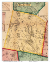 Blandford, Massachusetts 1857 Old Town Map Custom Print - Hampden Co.