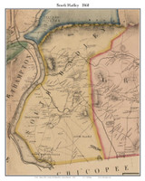 South Hadley, Massachusetts 1860 Old Town Map Custom Print - Hampshire Co.