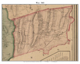Ware, Massachusetts 1860 Old Town Map Custom Print - Hampshire Co.