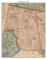 Worthington, Massachusetts 1860 Old Town Map Custom Print - Hampshire Co.