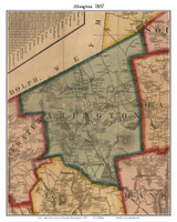 Abington, Massachusetts 1857 Old Town Map Custom Print - Plymouth Co.