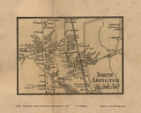 North Abington Village, Abington, Massachusetts 1857 Old Town Map Custom Print - Plymouth Co.