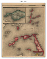 Hull, Massachusetts 1857 Old Town Map Custom Print - Plymouth Co.