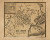 Four Corners, Middleborough, Massachusetts 1857 Old Town Map Custom Print - Plymouth Co.