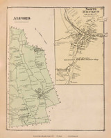Alford & North Becket, Massachusetts 1876 Old Town Map Reprint - Berkshire Co. 82