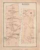 Hancock, Massachusetts 1876 Old Town Map Reprint - Berkshire Co. 31