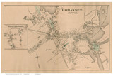 Cohasset and Beechwood Villages, Massachusetts 1876 Old Town Map Reprint - Norfolk Co.