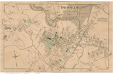 Dedham Village, Massachusetts 1876 Old Town Map Reprint - Norfolk Co.
