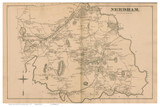 Needham, Massachusetts 1876 Old Town Map Reprint - Norfolk Co.